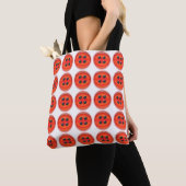 Tote Bag (oa) - 3D 赤いボタン トートバッグ (クローズアップ)