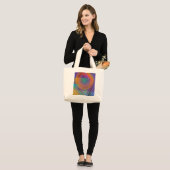 Tote bag original abstract design ラージトートバッグ (正面(モデル))