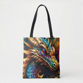 Tote bag original Dragon dans le style steampunk トートバッグ
