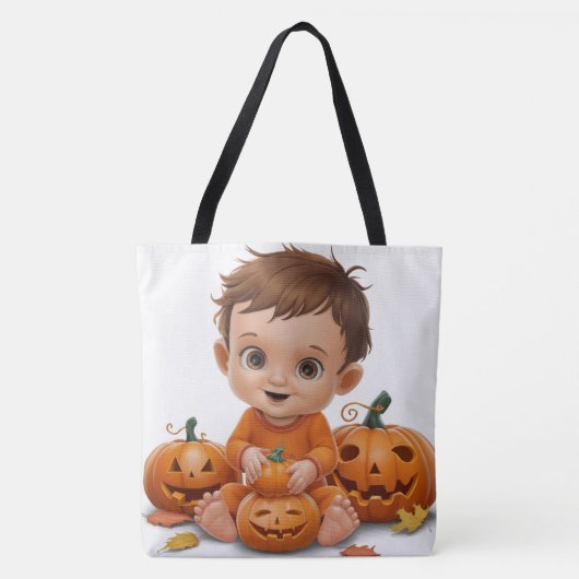 Tote Bag Pumpkin Halloween Séris 7 09 トートバッグ (正面)