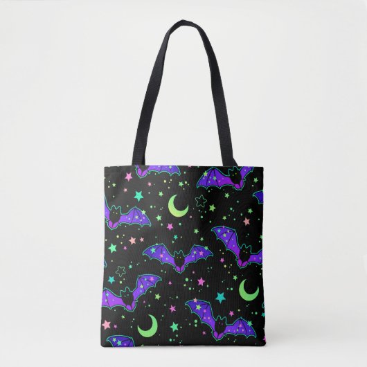 Tote Bag "Purple bats" トートバッグ (正面)