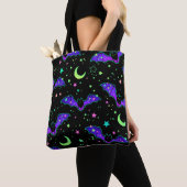 Tote Bag "Purple bats" トートバッグ (クローズアップ)