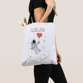 Tote-Bag Saint-Valentin - "Love You to the Moon" トートバッグ