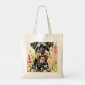 Tote Bag – Schnauzer Canvas Tote for Dog Lovers トートバッグ (裏面)