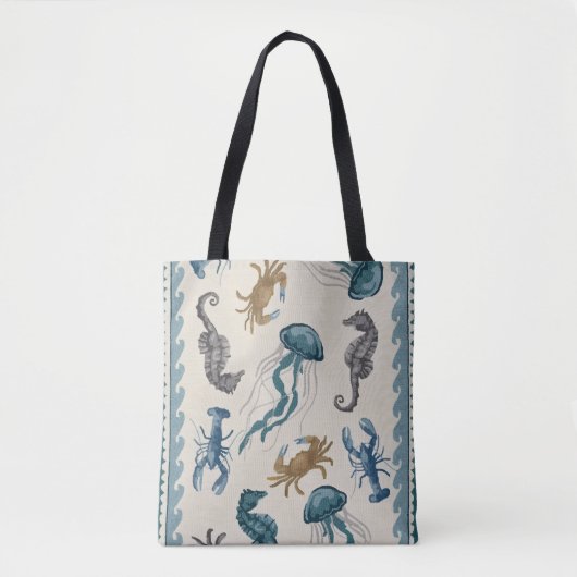 Tote Bag Sea Patterns トートバッグ (正面)