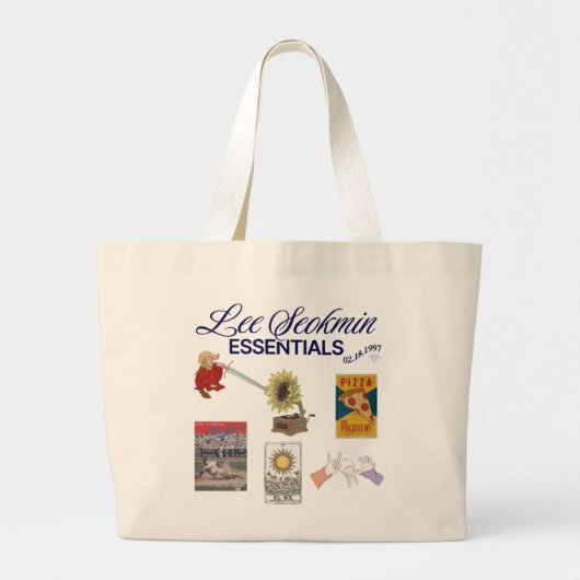 Tote Bag Seventeen DK - Kpop merch ラージトートバッグ (正面)