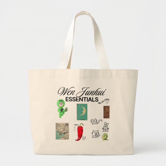 Tote Bag Seventeen Jun - Kpop merch ラージトートバッグ (正面)