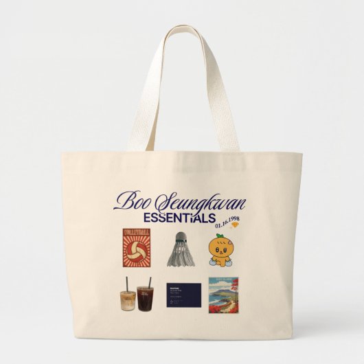 Tote Bag Seventeen Seungkwan - Kpop merch ラージトートバッグ (正面)