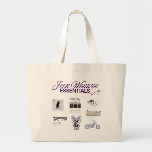 Tote Bag Seventeen Wonwoo - Kpop merch ラージトートバッグ (正面)