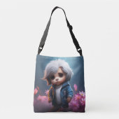 Tote Bag small with white hair クロスボディバッグ (裏面)