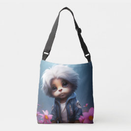 Tote Bag small with white hair クロスボディバッグ