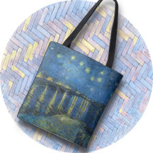 TOTE BAG – 「Starry Night Over the Rhone」 - van ゴッホ