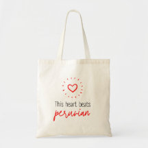 Tote bag: This heart beats peruvian