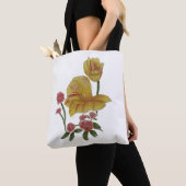 Tote Bag Watercolour Flower Design トートバッグ (クローズアップ)