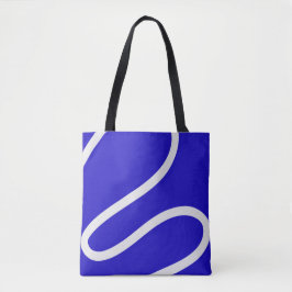 Tote Bag – White Lines on Blue トートバッグ