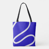 Tote Bag – White Lines on Blue トートバッグ (裏面)