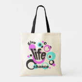 Tote bag with a bubbly design. トートバッグ (裏面)