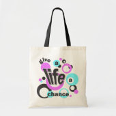 Tote bag with a bubbly design. トートバッグ (正面)