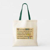 Tote bag with a declaration. トートバッグ (裏面)