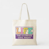 Tote bag with a message of life. トートバッグ (裏面)