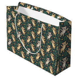 Tote bag with a playful pattern ラージペーパーバッグ