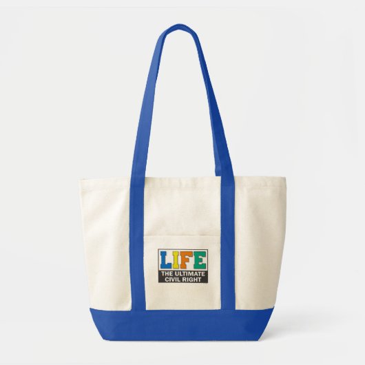Tote bag with a pro-life message. トートバッグ (正面)