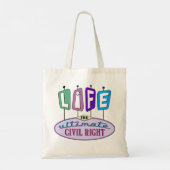 Tote bag with a retro design. トートバッグ (裏面)