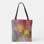 Tote bag with abstract flora トートバッグ (裏面)