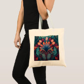 Tote Bag with Art Nouveau design.  トートバッグ (正面(商品))