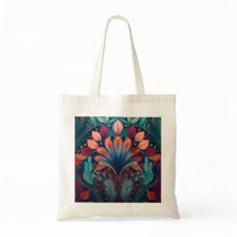 Tote Bag with Art Nouveau design. 