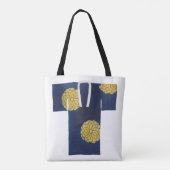 Tote bag with blue and gold nagajuban design トートバッグ (裏面)