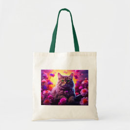 Tote Bag with Cat Illustration トートバッグ