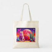 Tote Bag with Cat Illustration トートバッグ (裏面)