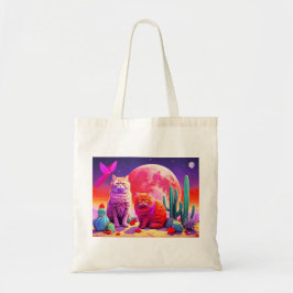 Tote Bag with Cat Illustration トートバッグ