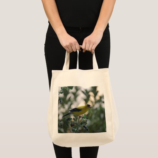 Tote Bag with Goldfinch /Cabbage with Fall Leaf  トートバッグ (正面(商品))