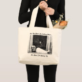 Tote Bag with inspirational quote. ラージトートバッグ (正面(商品))