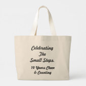 Tote Bag with inspirational quote. ラージトートバッグ (裏面)
