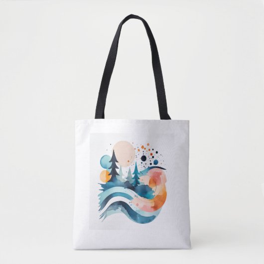 Tote Bag with Landscape Image トートバッグ (正面)