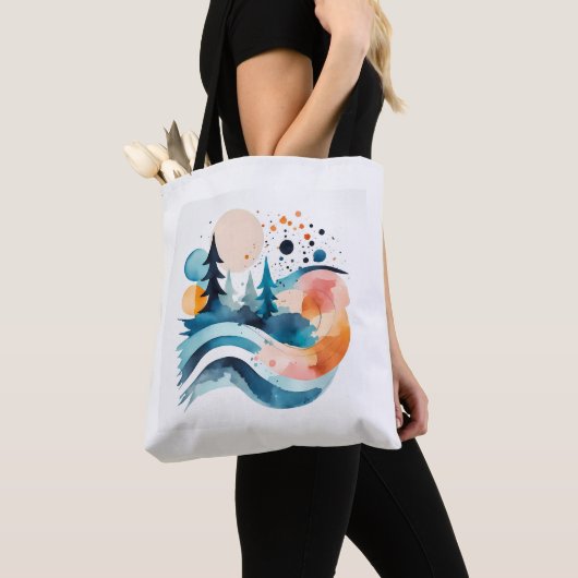 Tote Bag with Landscape Image トートバッグ (クローズアップ)