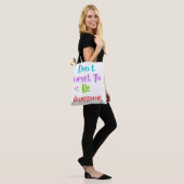 Tote Bag with motivational colorful quote トートバッグ (モデル)