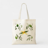 Tote bag with olives, leaves and blossom design トートバッグ (裏面)