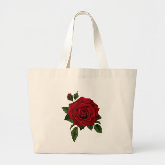 Tote Bag with red rose  ラージトートバッグ