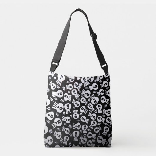 Tote bag with skulls クロスボディバッグ (正面)