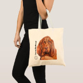tote bag with the bloodhound from the oil painting トートバッグ (正面(商品))