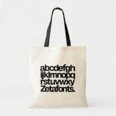 Tote Bag - Zetafonts Alphabet トートバッグ (正面)