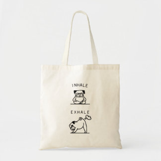 Tote BagPug Breathing Exercise トートバッグ