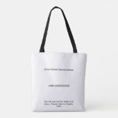 Tote Bags | Birthday | Logo | Custom トートバッグ (裏面)