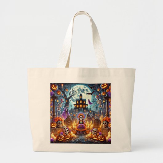  Tote Bags women halloween party  ラージトートバッグ (正面)