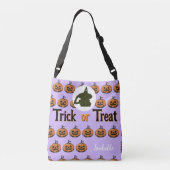 Tote halloween trick or treat whit name  violet クロスボディバッグ (裏面)