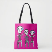 Tote Happy skeletons トートバッグ (正面)